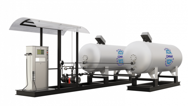 Модульная газозаправочная станция (АГЗС) с насосом тип RT-150 и двумя емкостями 6,6 НС с номинальным объемом 6,6 м³ — изображение 2